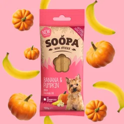 Banan & gresskar mini tyggesticks